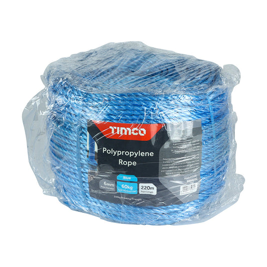 Blue Poly Rope - 220m Long Coil