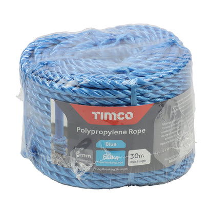 Blue Poly Rope - 30m Coil