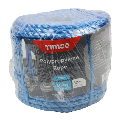 Blue Poly Rope - 30m Coil