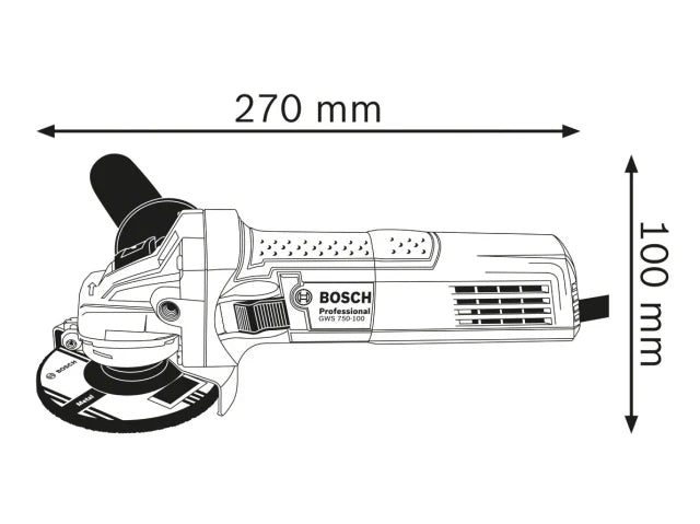 Bosch 750 Professional Angle Grinder 750W 240V Tanat Supplies