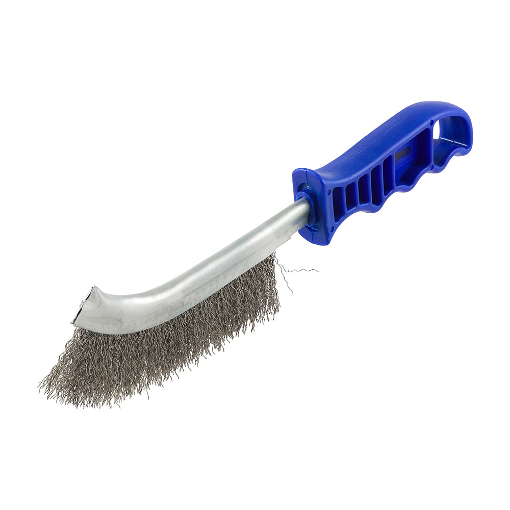 Blue Handle Wire Brush S/Steel - 255mm