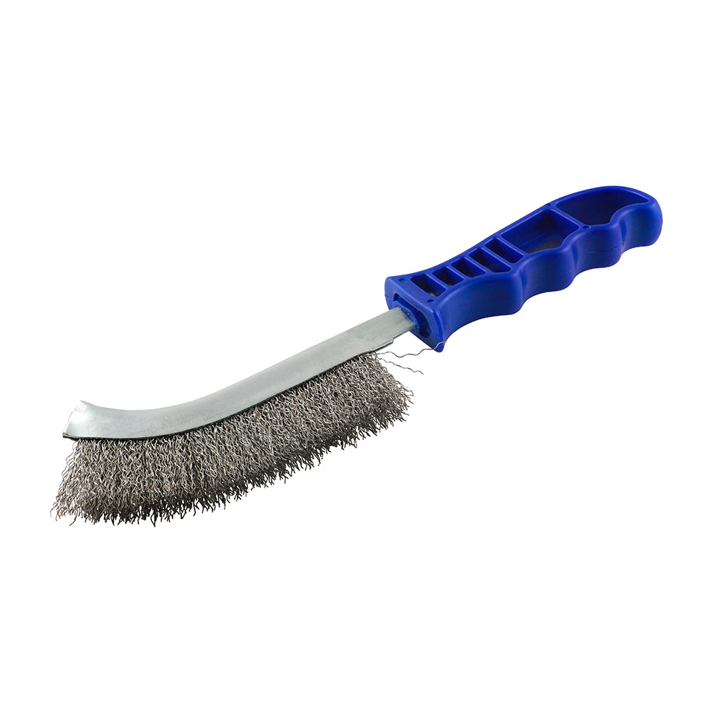 Blue Handle Wire Brush S/Steel - 255mm