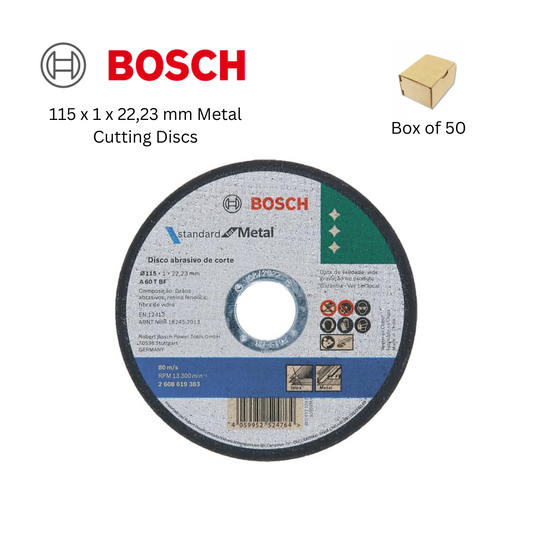 Bosch 115 x 1 x 22,23 mm Metal Cutting Discs (50pcs)