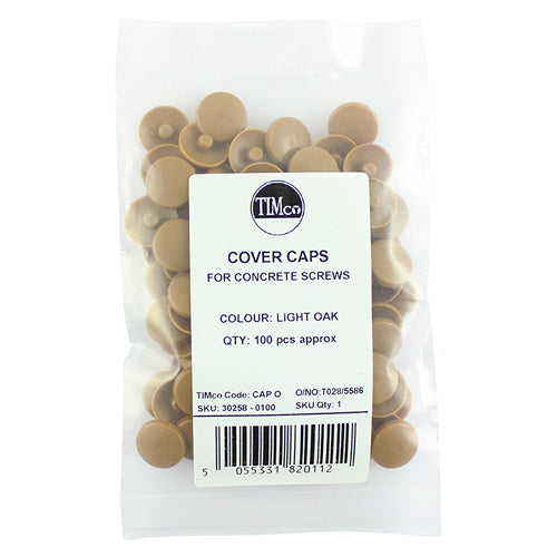 Multi-Fix Screw Cover Cap - LIGHT OAK | Bag of 100