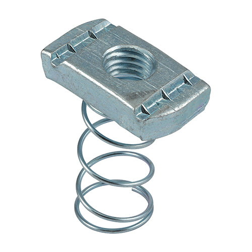 Channel Nut Long Spring BZP - M12 | Box of 100