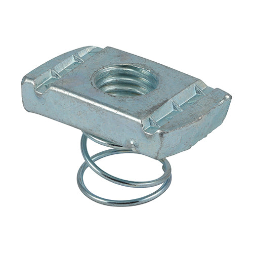 Channel Nut Short Spring BZP - M12 | Box of 100