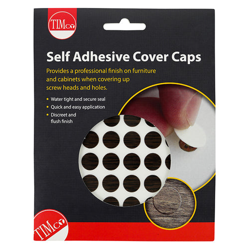 Adhesive Caps African Hardwood - 13mm | Pack of 112