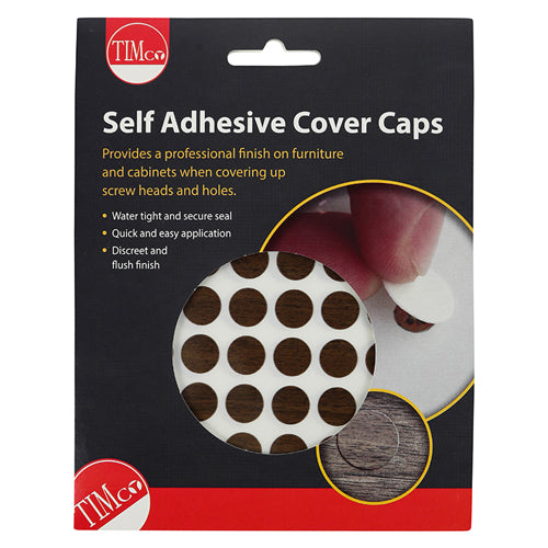 Adhesive Caps Mahogany - 13mm | Pack of 112