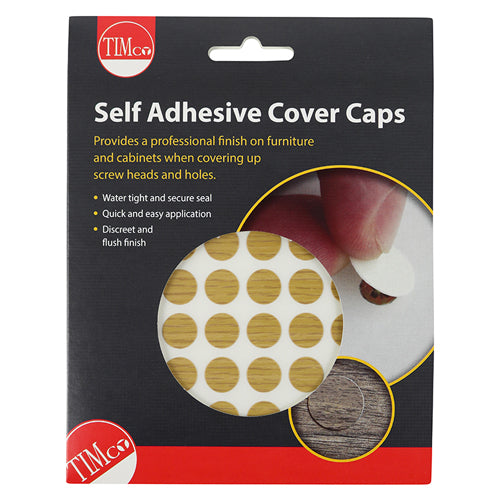 Adhesive Caps Oak - 13mm | Pack of 112