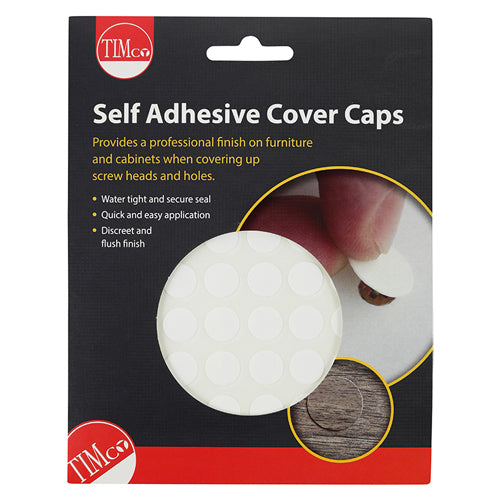 Adhesive Caps White Matt - 13mm | Pack of 112