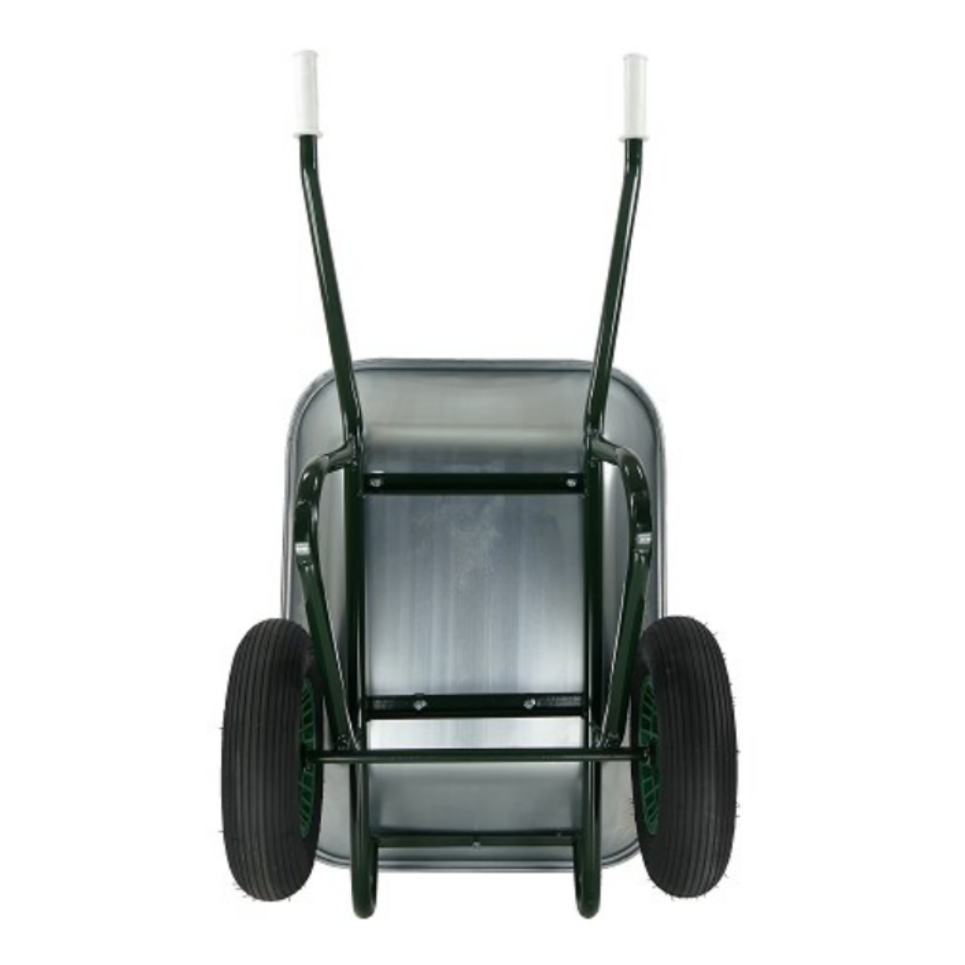 Fort Twin Wheel Wheelbarrow 90L Reinforced - Metal - Zinc Plated