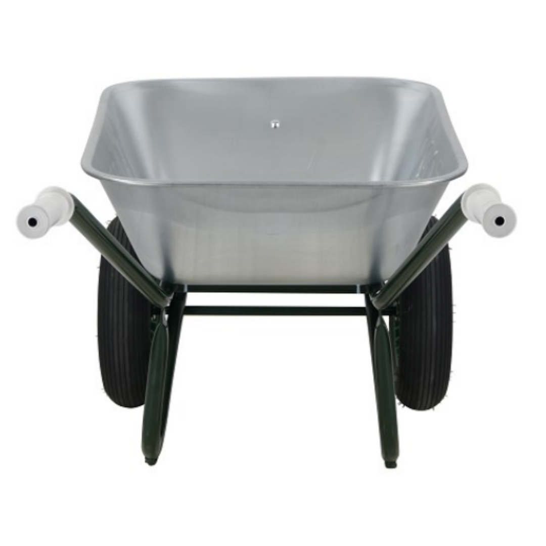 Fort Twin Wheel Wheelbarrow 90L Reinforced - Metal - Zinc Plated