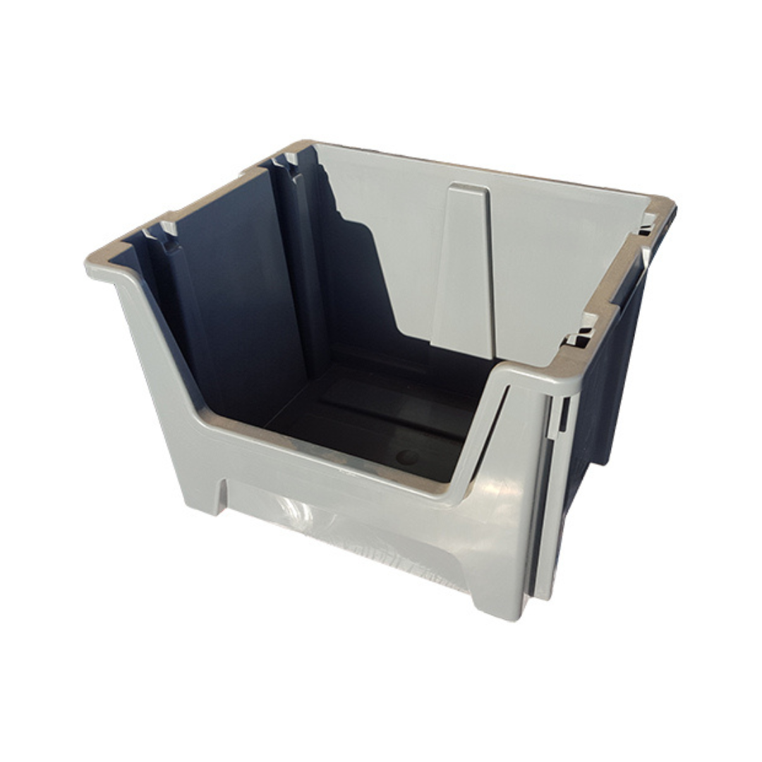 Open Front Grey Picking Bin D 390mm x W 495mm x H 320mm 50L