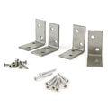 Decking Handrail Bracket Kit - 4 brackets + 16 screws | Plain Bag