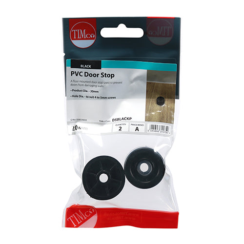 PVC Door Stop - Black - 32 x 21 | TIMpac of 2