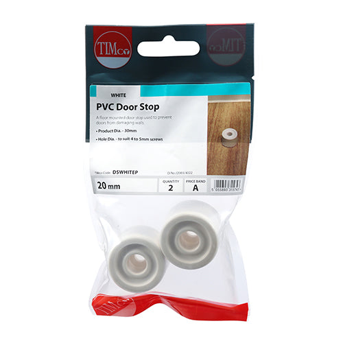 PVC Door Stop - White - 32 x 21 | TIMpac of 2