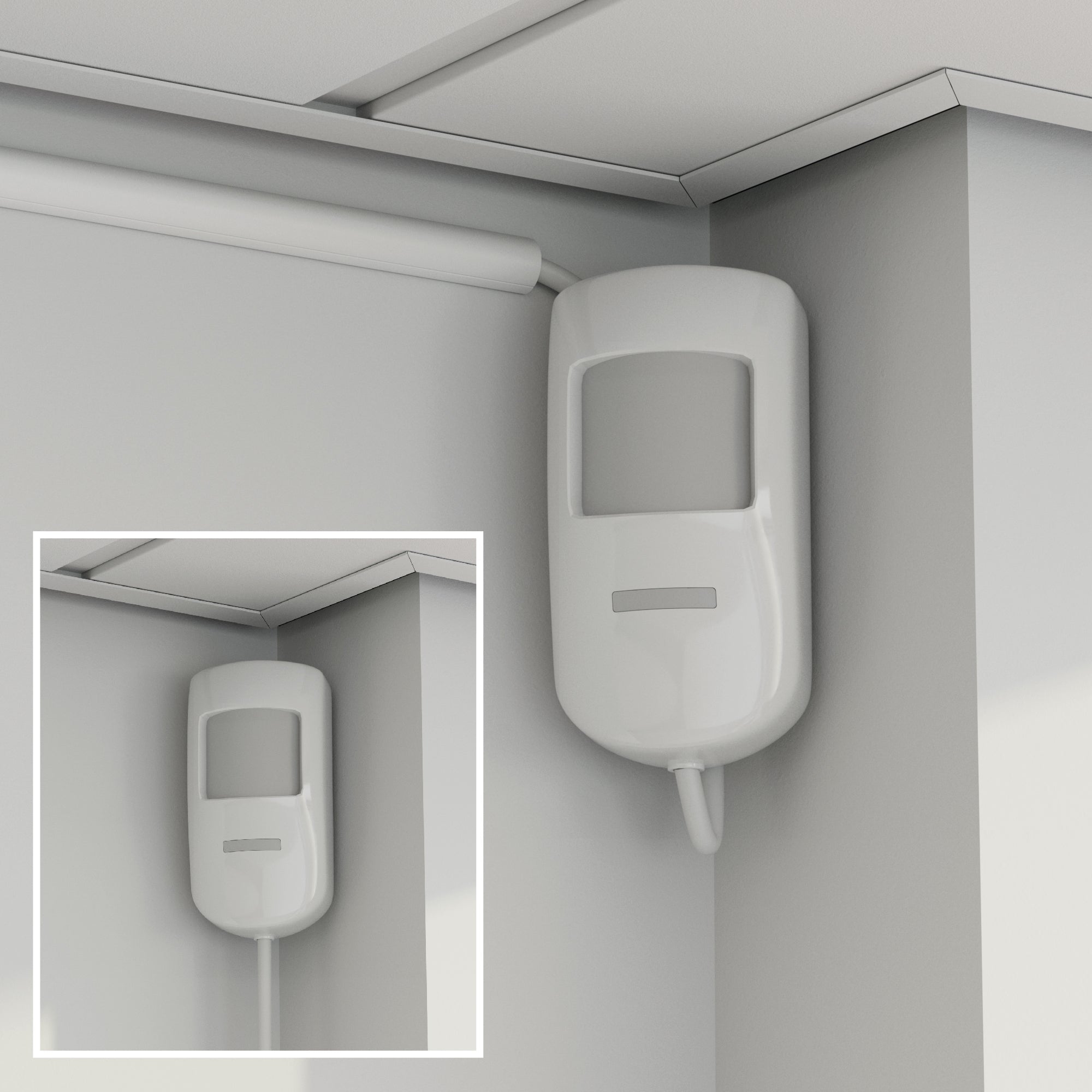D-Line PVC White Mini Trunking 20x10mm - 2 Metres D-Line