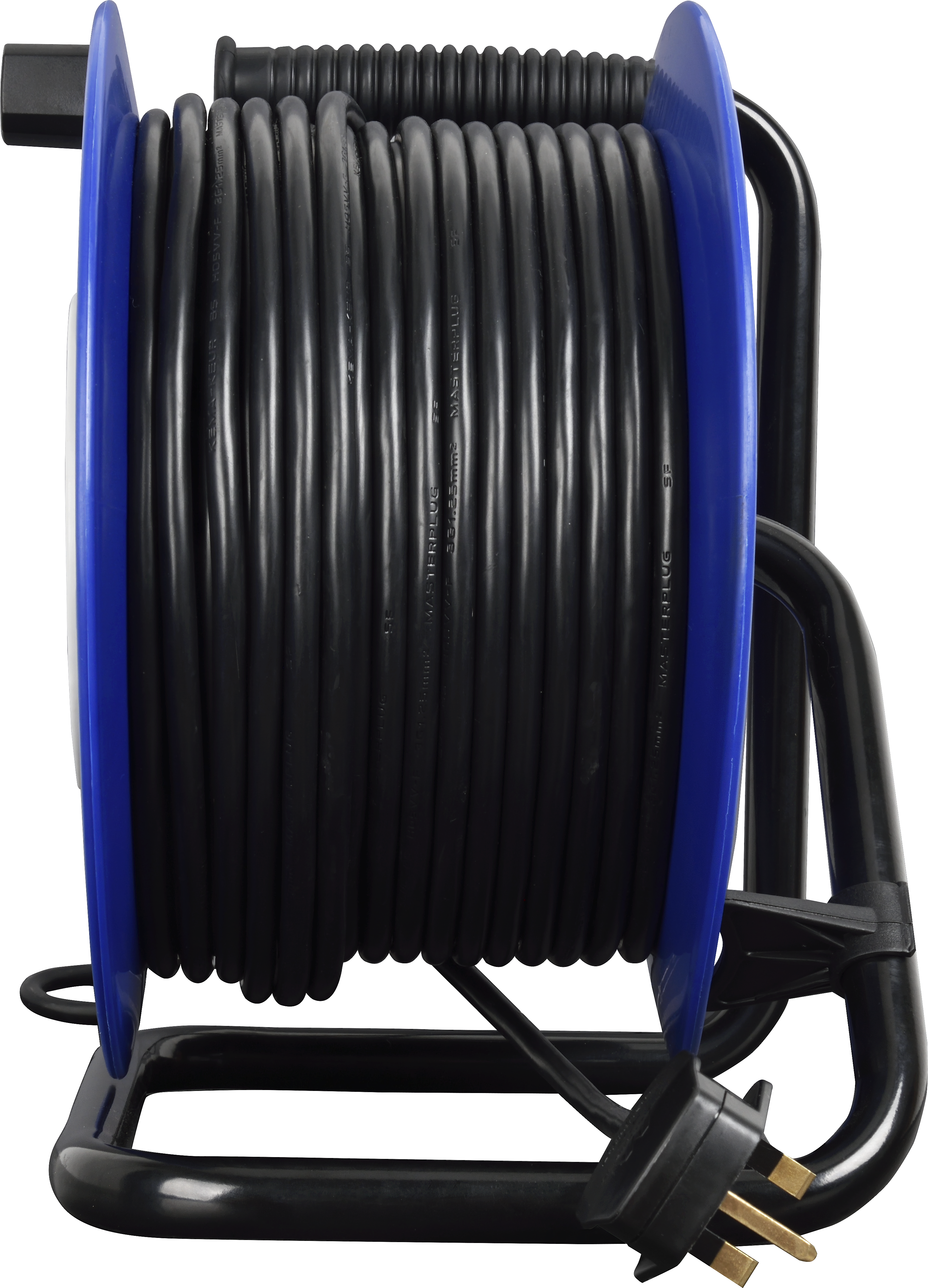 Masterplug 4 Plug Open Cable Extension Reel 50 Metres
