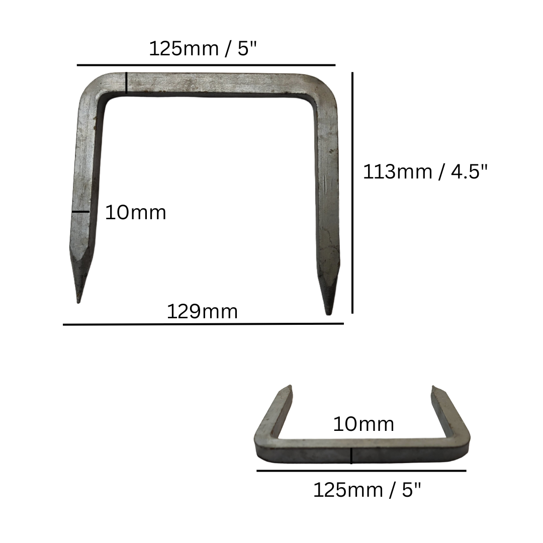 Large Square Gate Staple 113mm