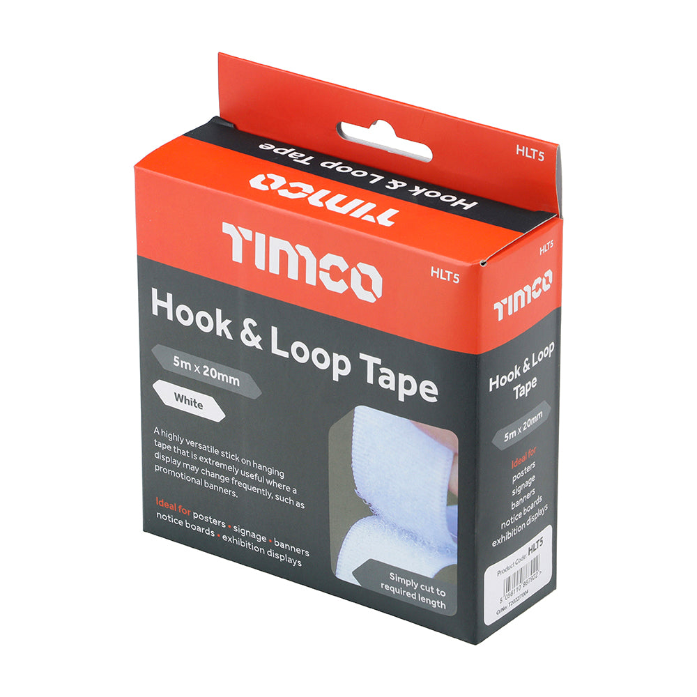 Hook and Loop Tape - 20mm x 5m