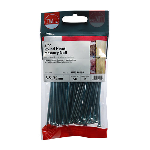 Masonry Nail - 3.5 x 75 | TIMpac of 50