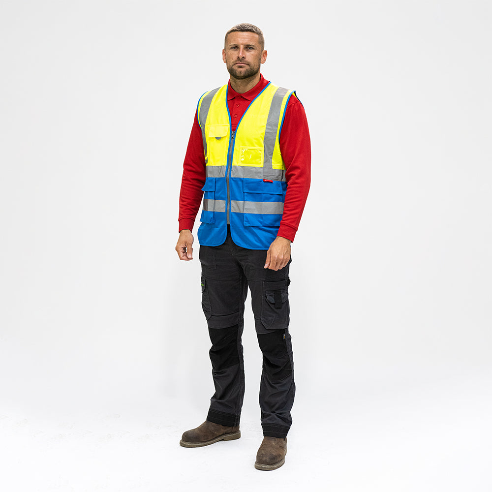 Hi-Vis Vest Yellow & Blue - Small | Bag
