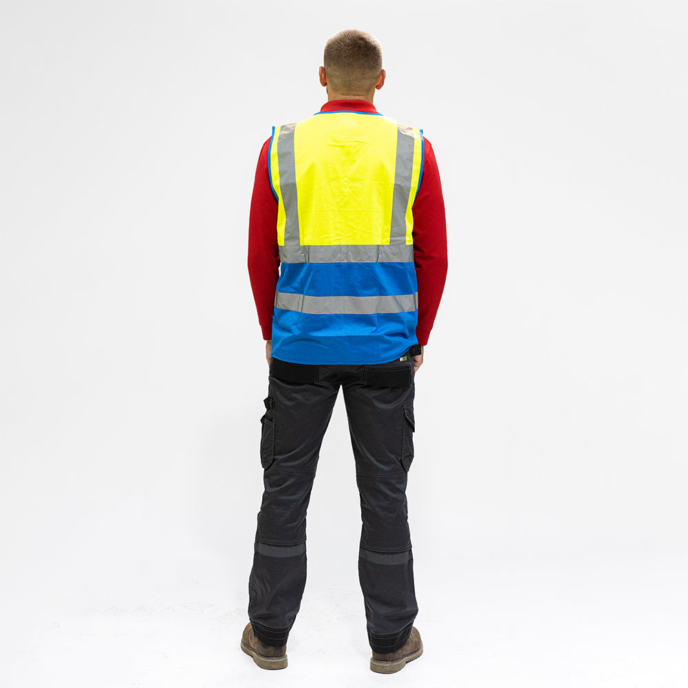 Hi-Vis Vest Yellow & Blue - Small | Bag