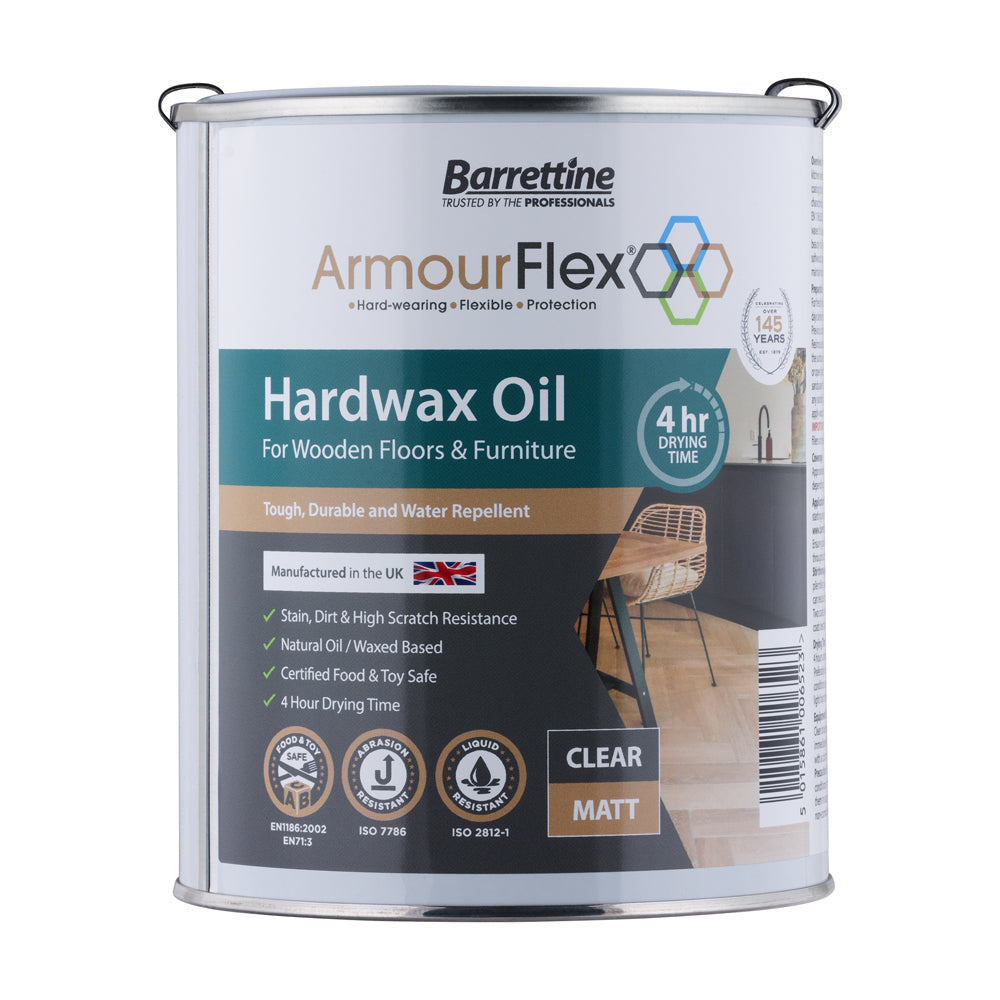 Barrettine Armourflex Hard Wax Oil 1L - Matt Barrettine