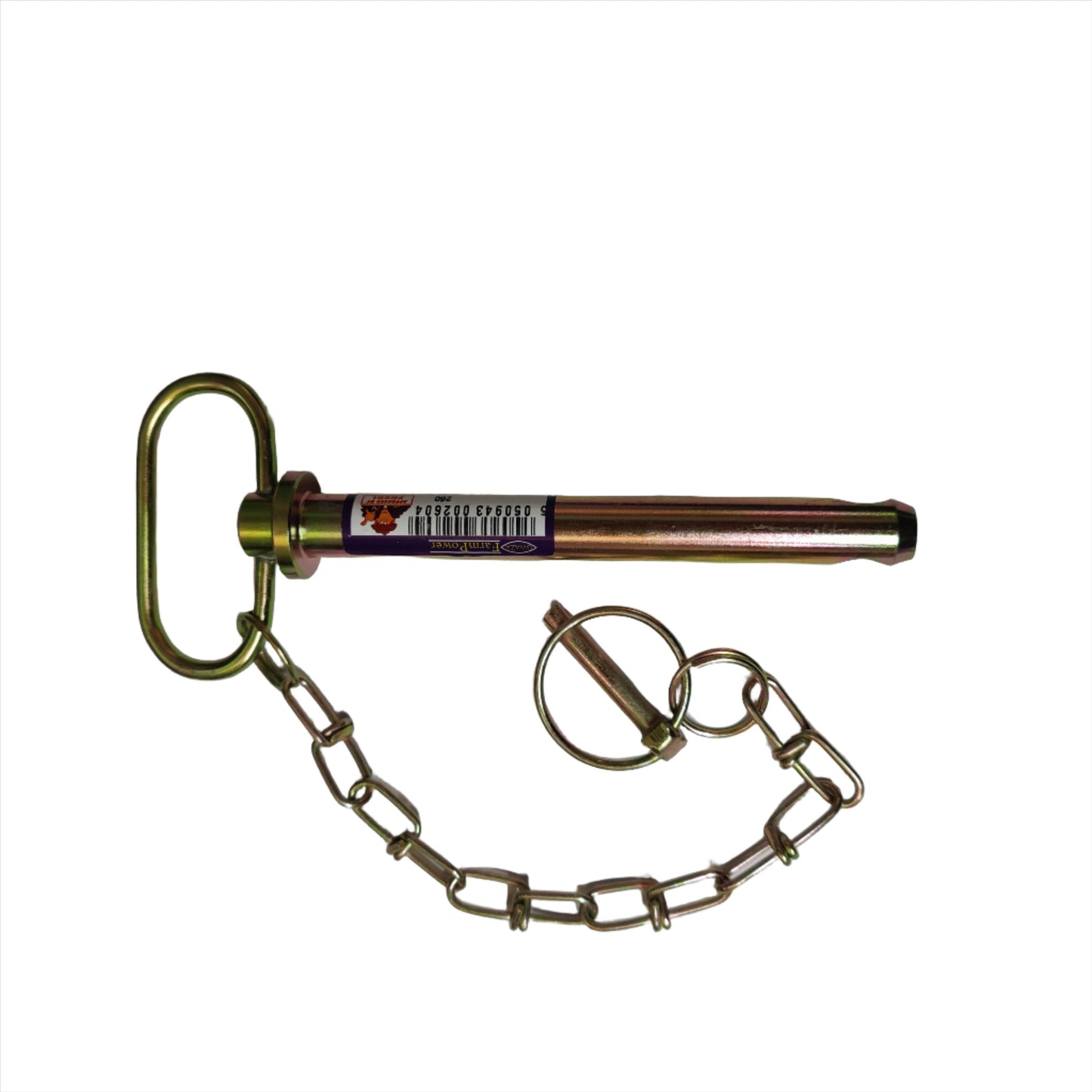 Towing Pin 3/4 x 6" with linch pin + chain