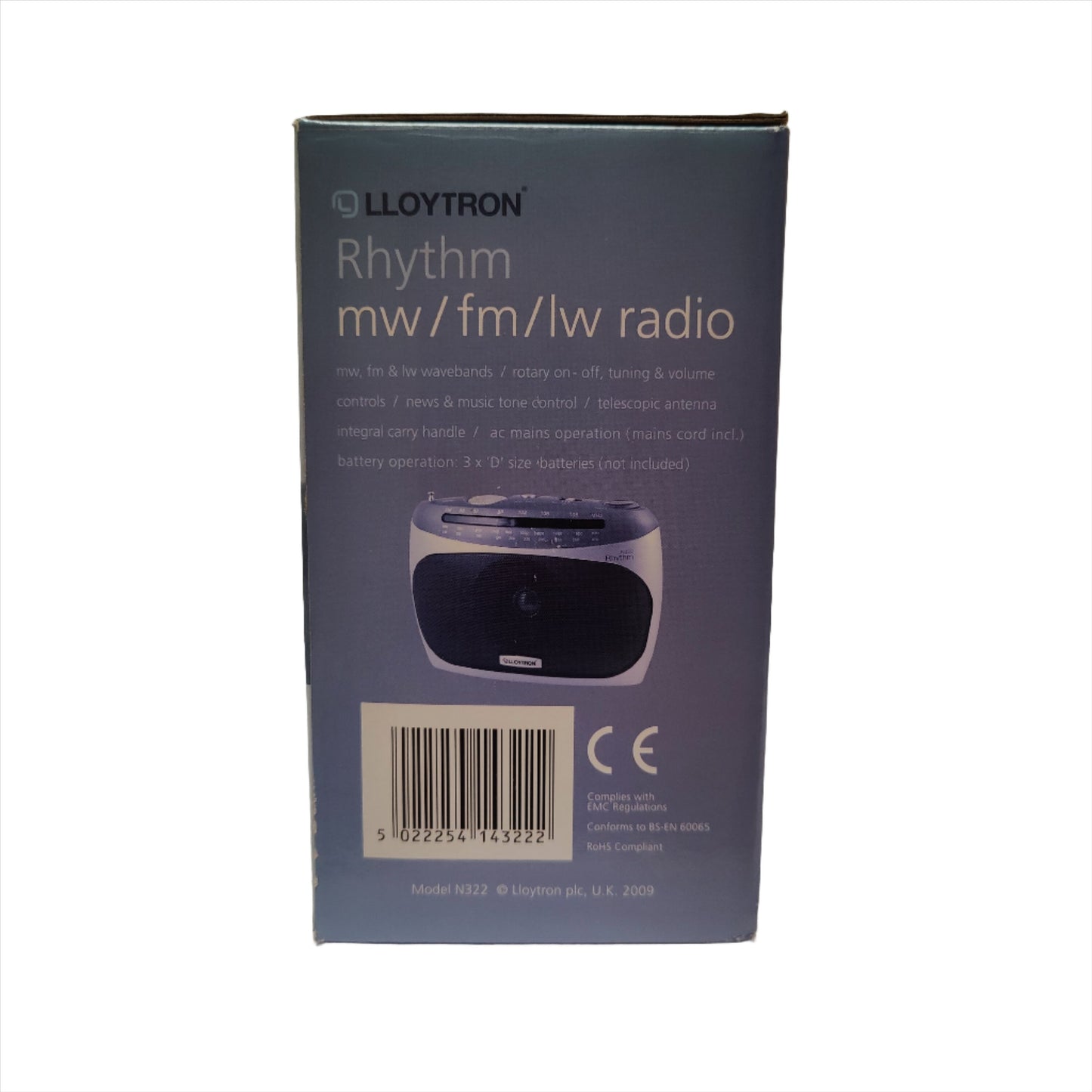 Lloytron Rhythm 3 Band Mains/Battery Radio