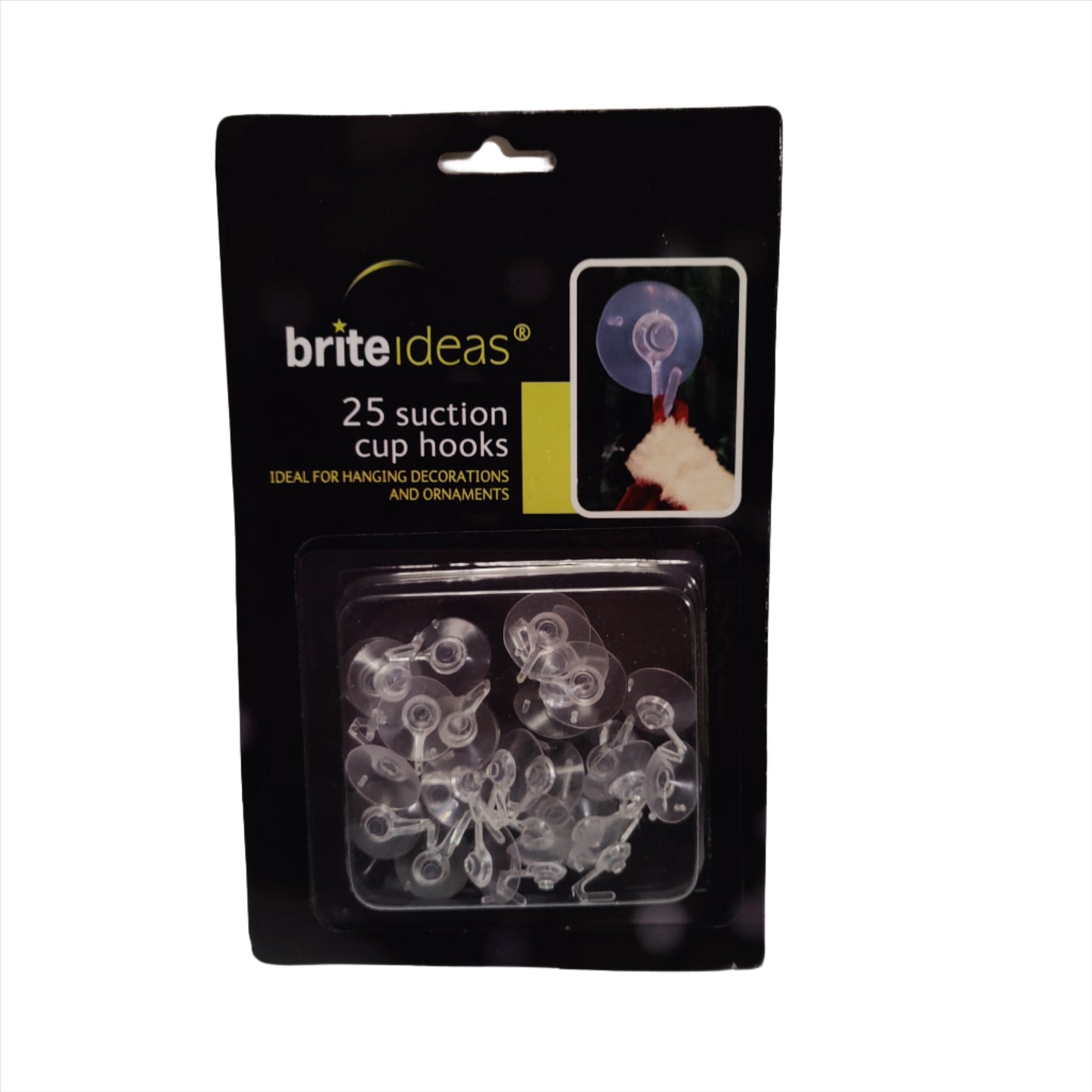 Briteideas 25 Suction Cups - Ideal for hanging decorations and ornaments