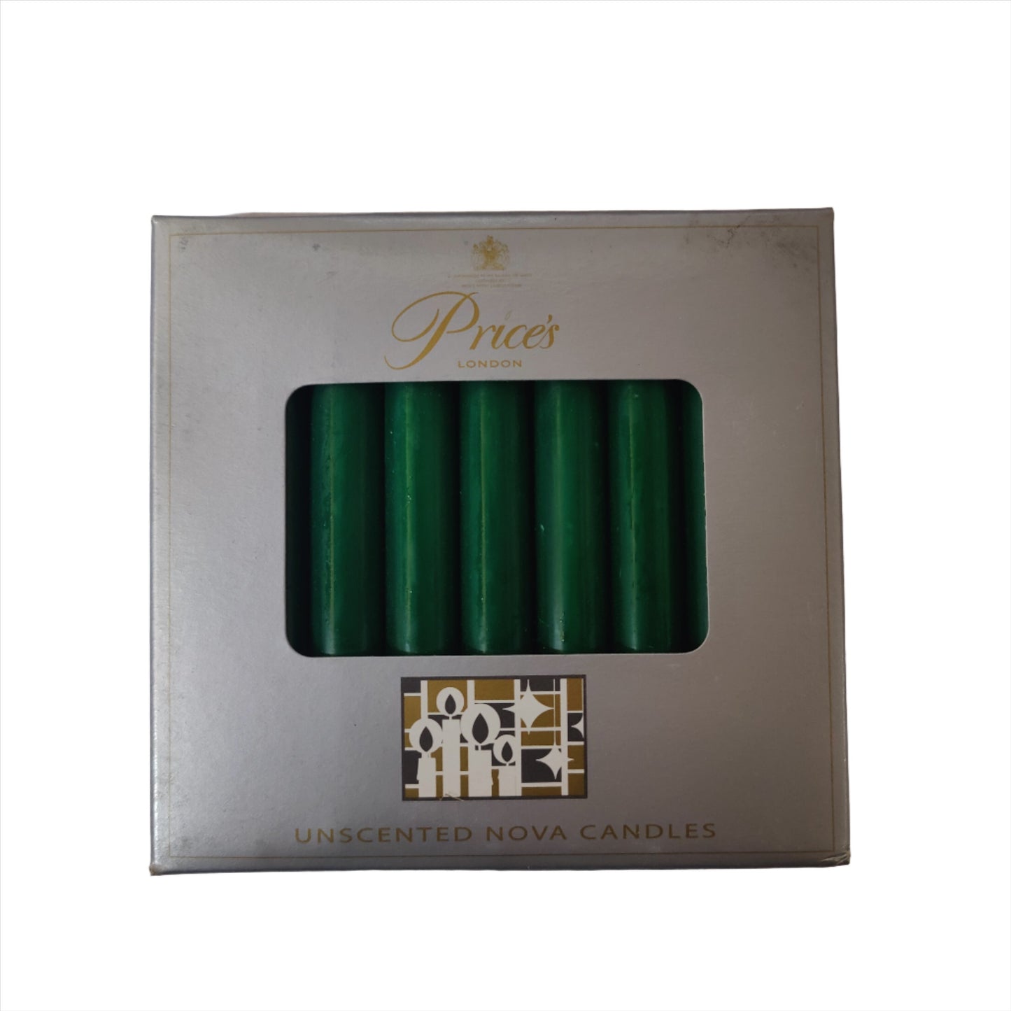 Prices Candles Unscented Nova Candles - Pack of 8 - Green