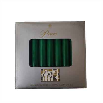 Prices Candles Unscented Nova Candles - Pack of 8 - Green