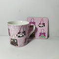 Handbag "Bags of Distinction" Fine Bone China Mug & Coaster Tanat Supplies