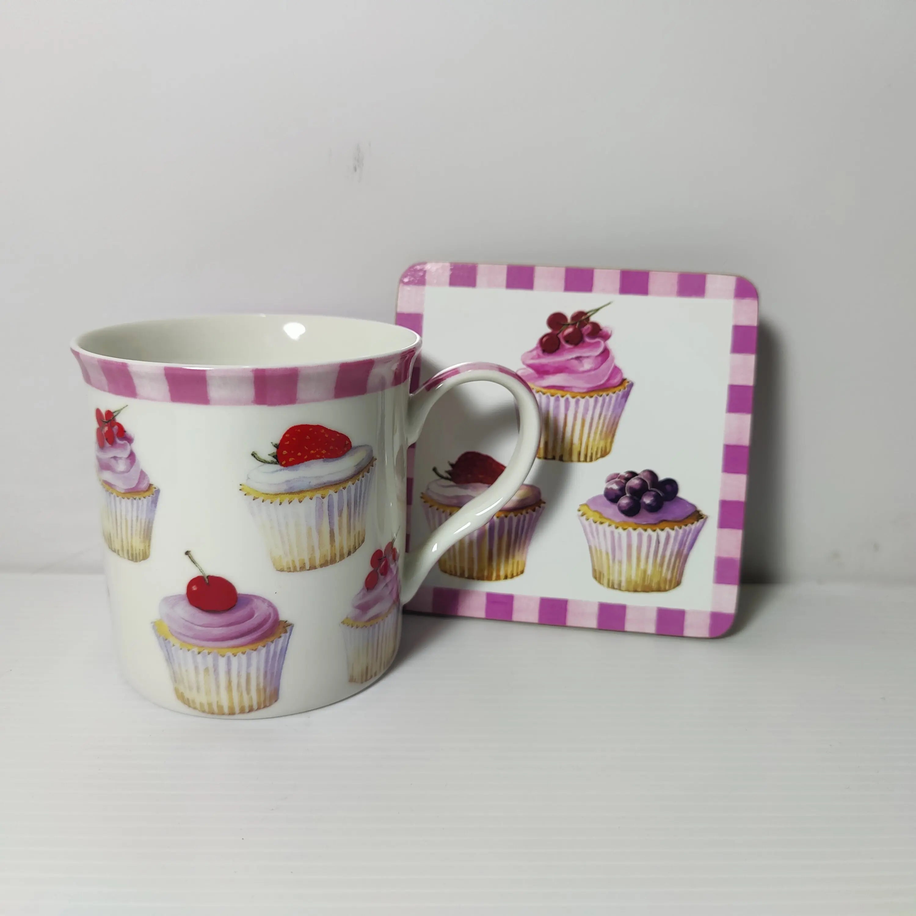 Cupcake Fine Bone China Mug & Coaster Tanat Supplies