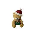 Mini Chirstmas Bear Ornament - Green Rectangle Present Tanat Supplies