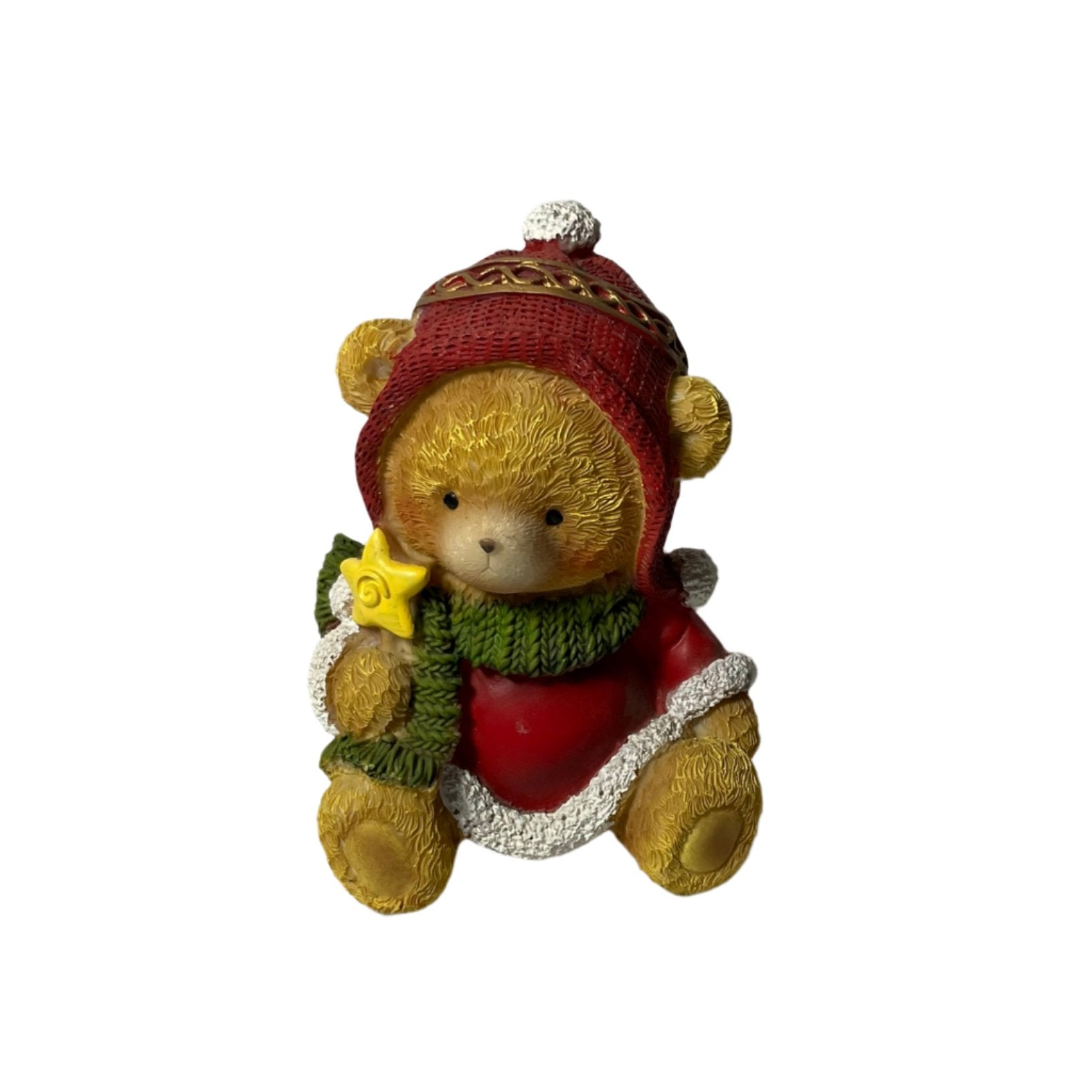 Christmas Teddy Ornament - Holding Star Tanat Supplies