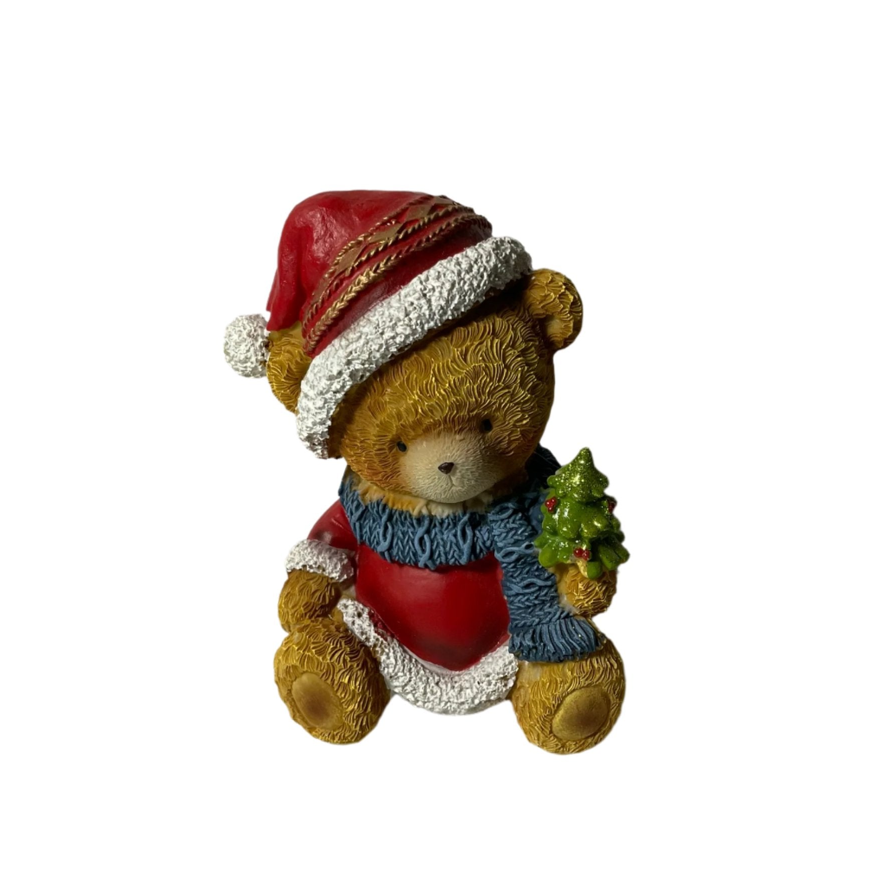 Christmas Teddy Ornament - Holding Tree Tanat Supplies