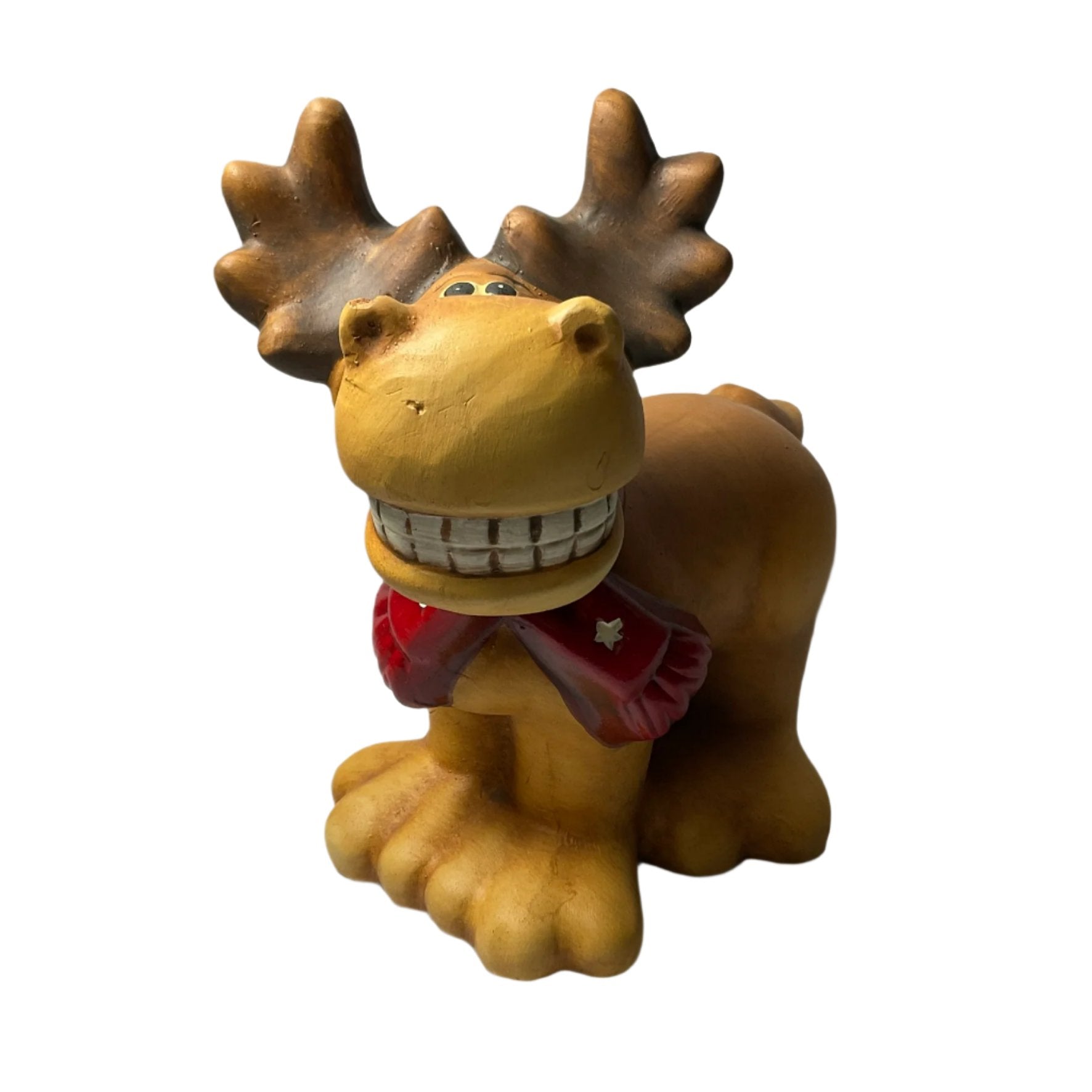 Terracotta Christmas Grinning Reindeer Tanat Supplies