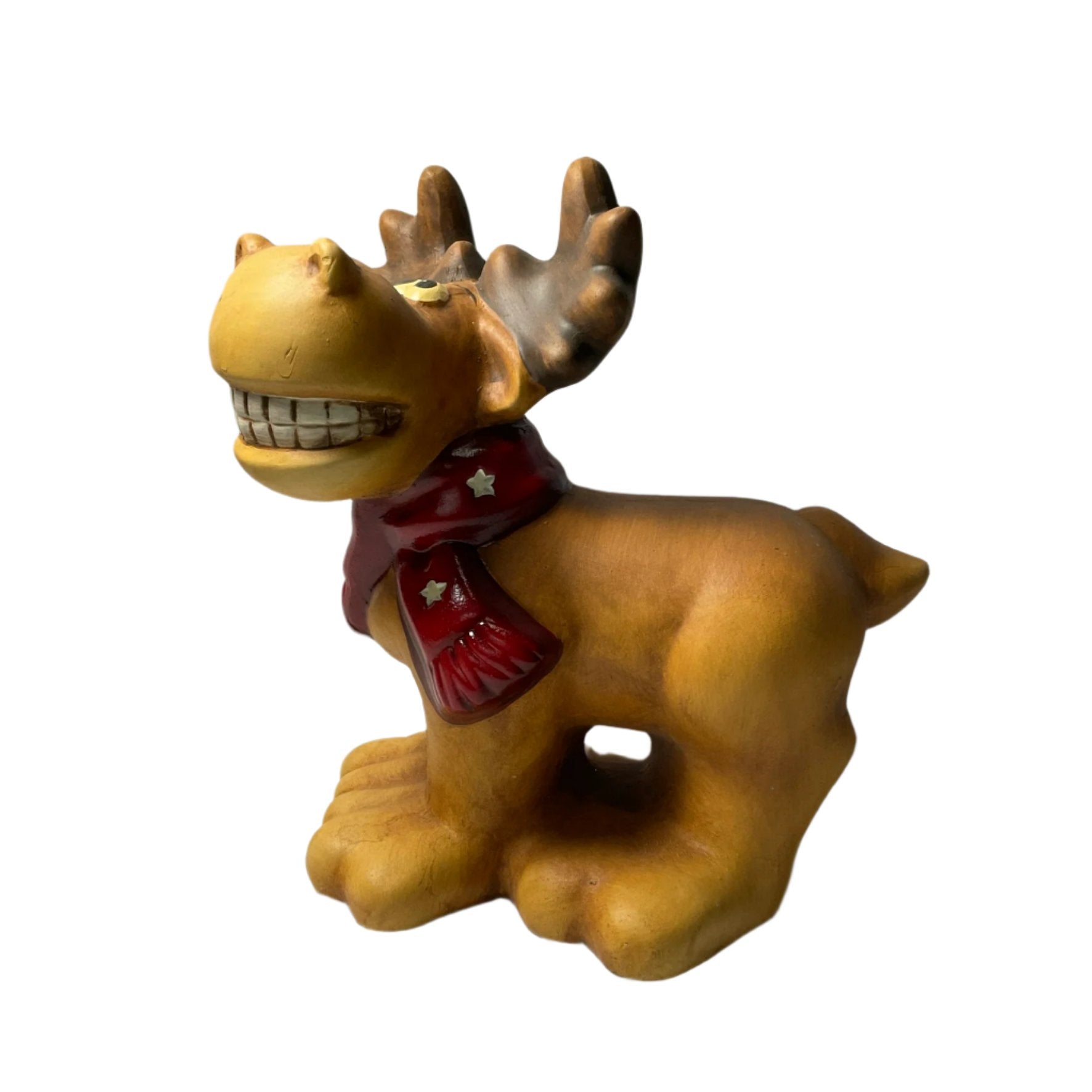 Terracotta Christmas Grinning Reindeer Tanat Supplies