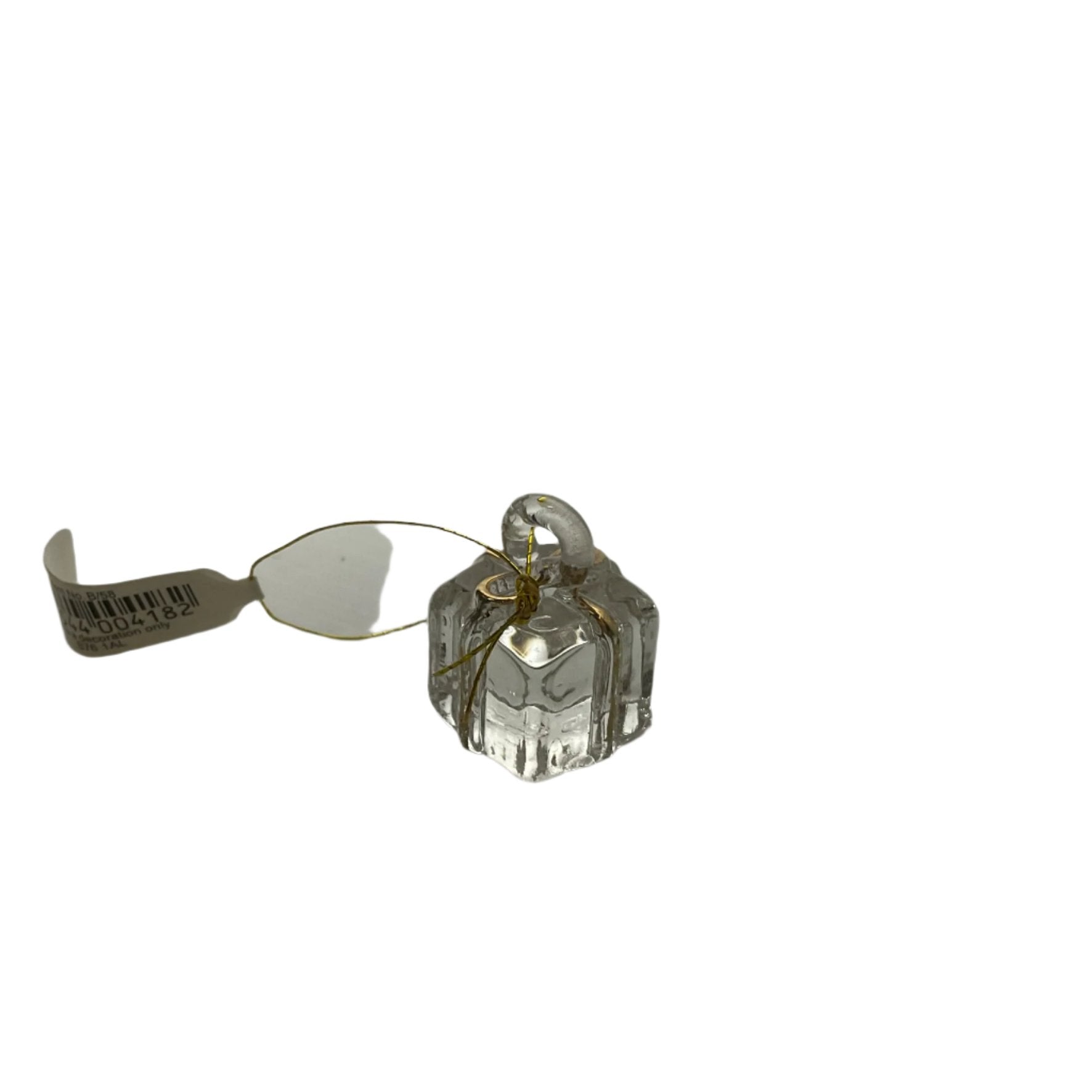 Mini Christmas Tree Decoration Glass Present - Gold Tanat Supplies