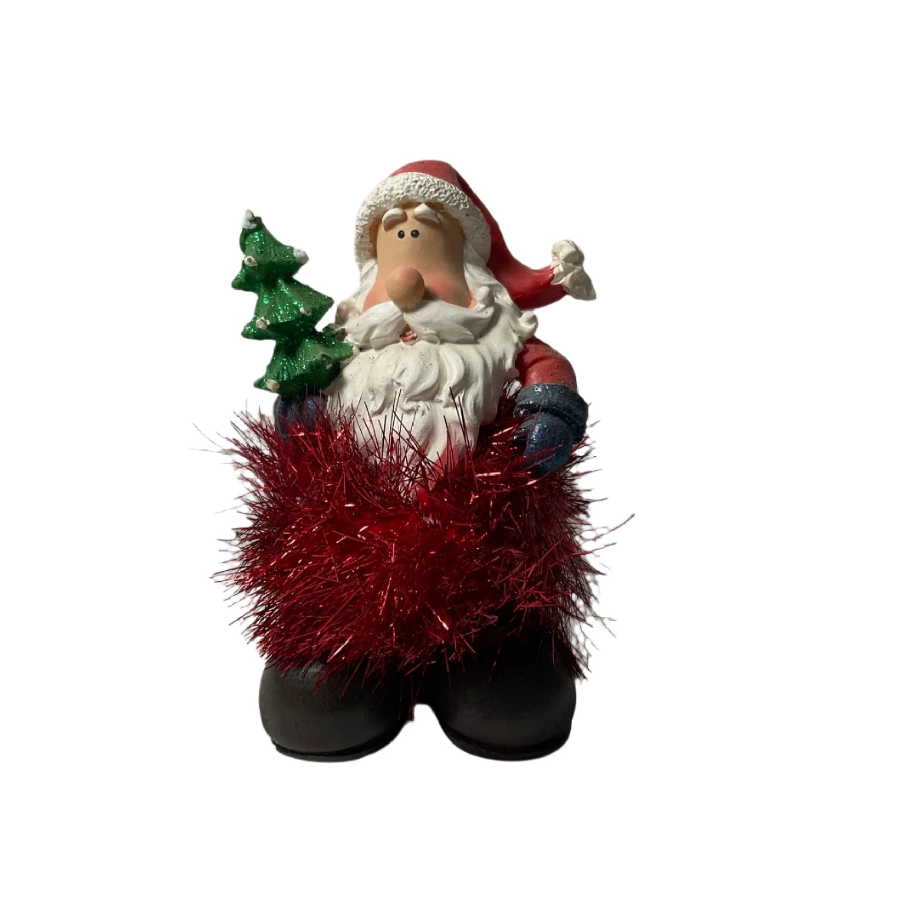 Christmas Santa Figure Tinsel Ornament Tanat Supplies