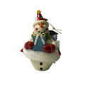 Claydough Christmas Snowman Ornament - Blue Present Tanat Supplies