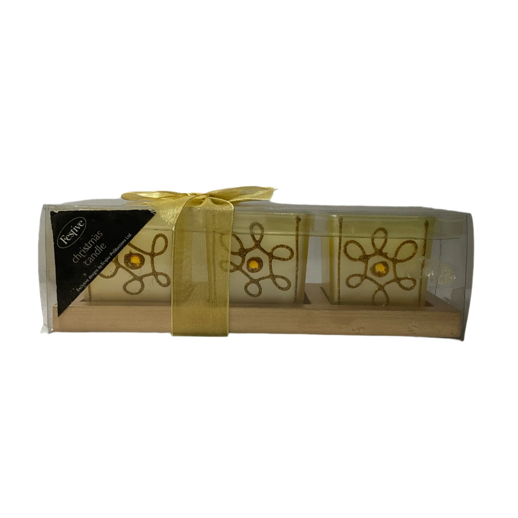 Christmas Candle Trio - Gold Tanat Supplies