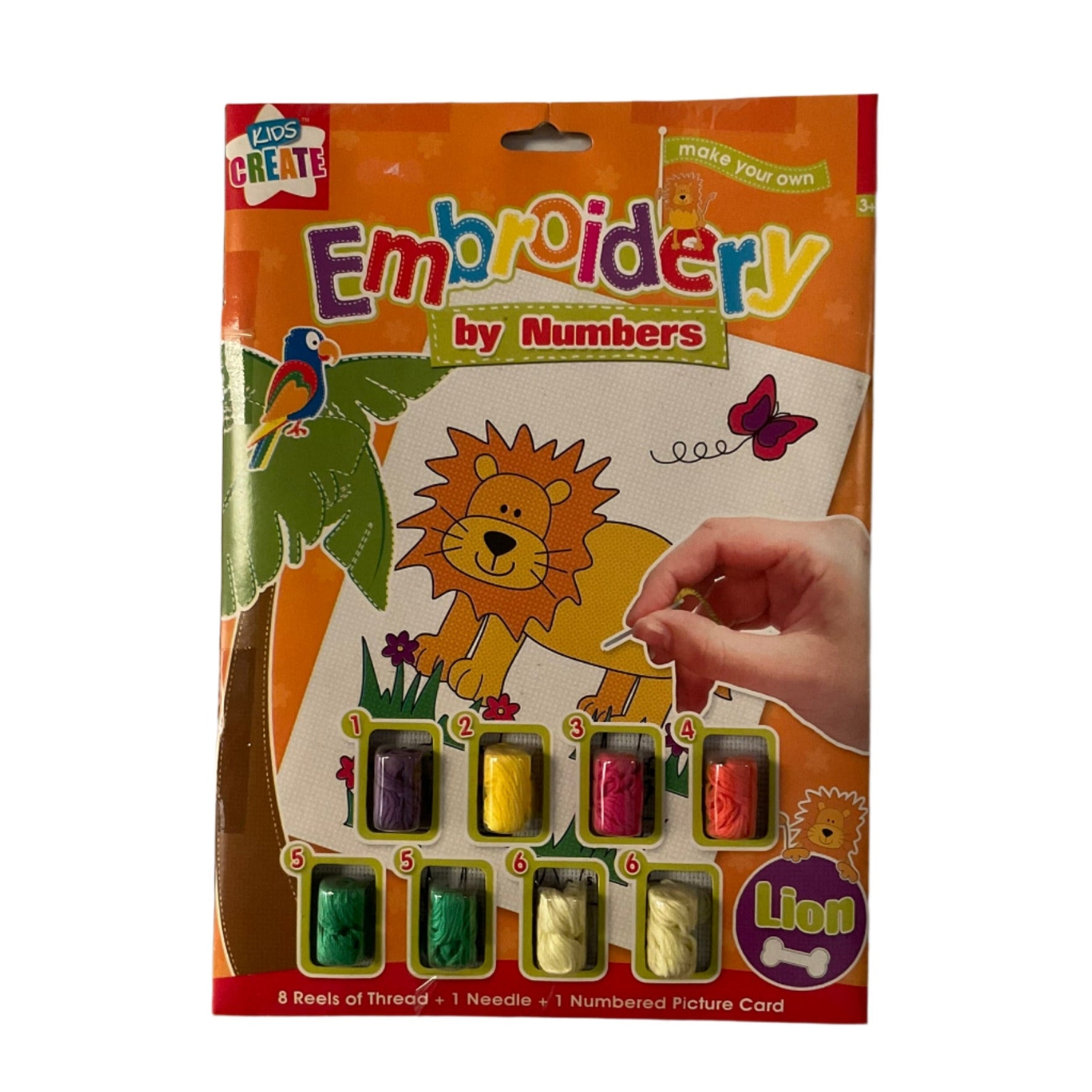 Embroidery By Numbers Kids Pack - Lion Theme Tanat Supplies