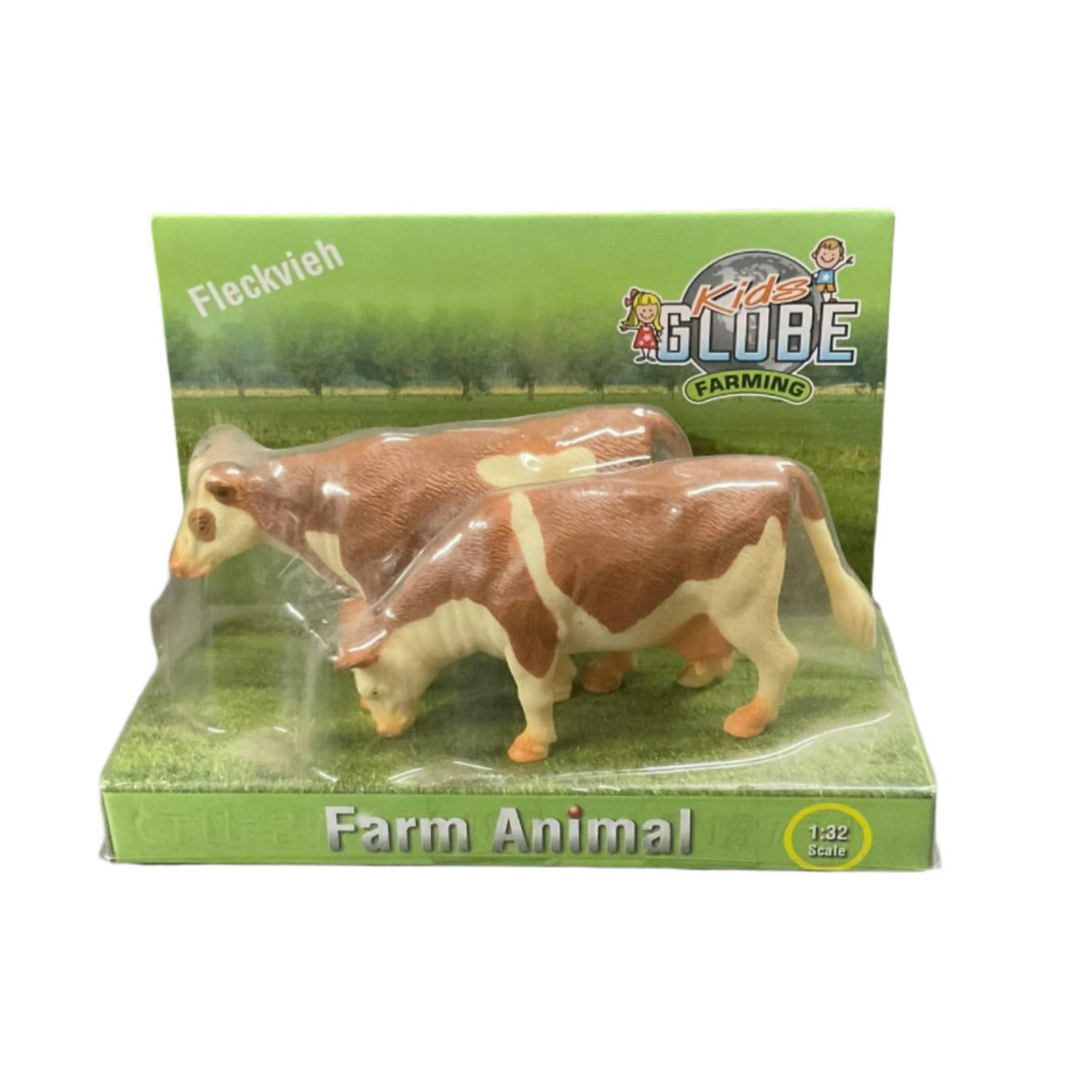 Kids Globe Farming Set of Two - Light Brown Cows Tanat Supplies