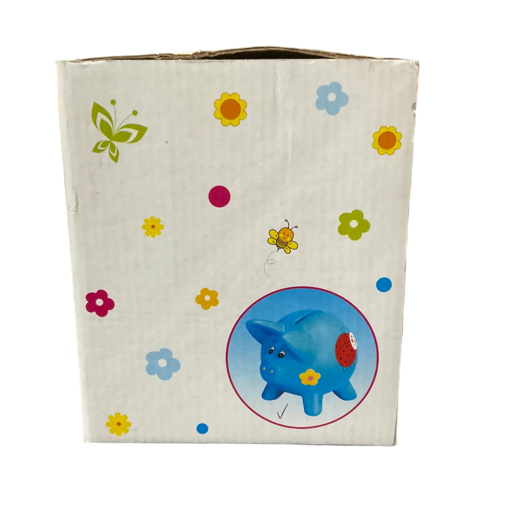 Piggy Bank Handpainted - Blue Tanat Supplies