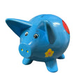 Piggy Bank Handpainted - Blue Tanat Supplies