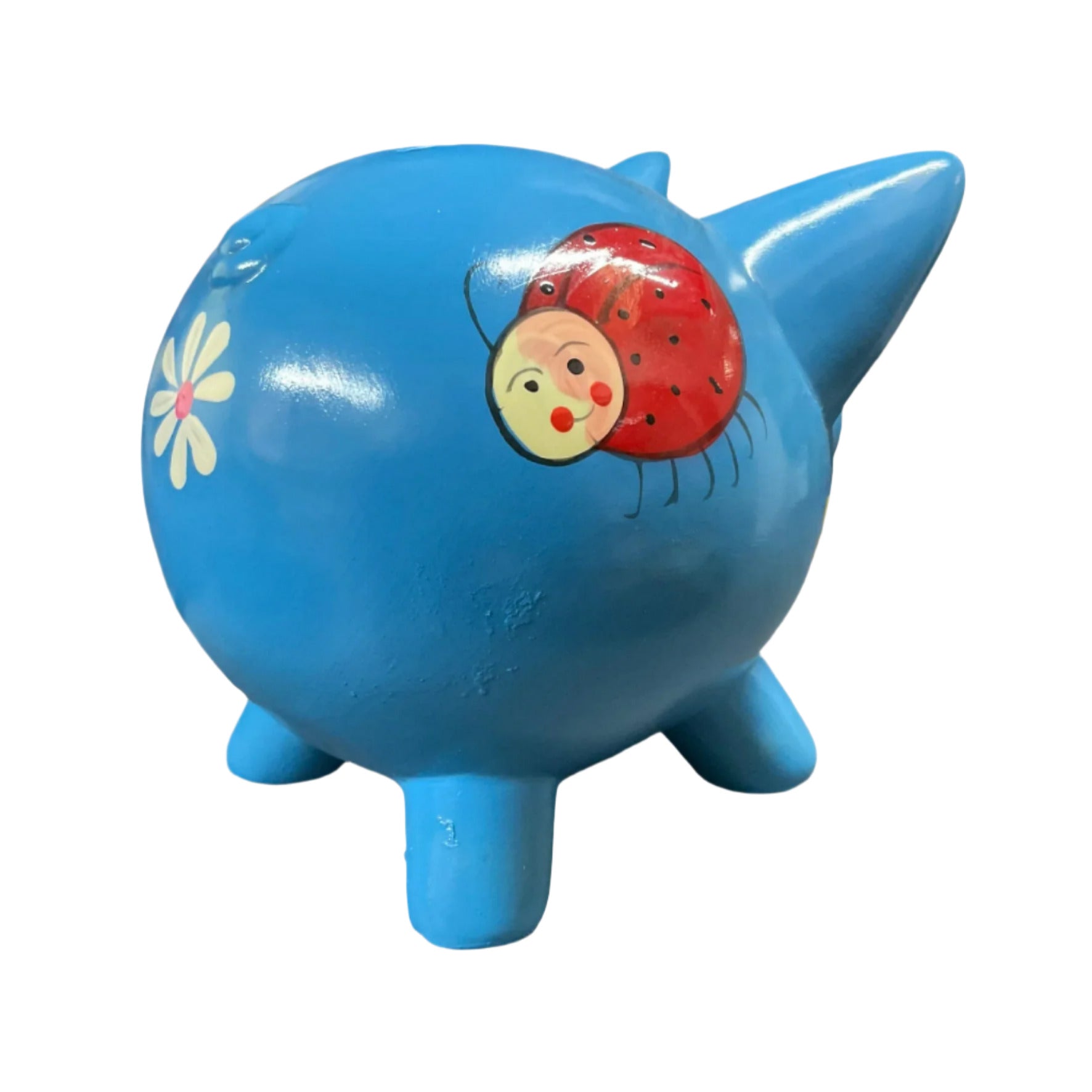 Piggy Bank Handpainted - Blue Tanat Supplies