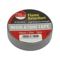 PVC Insulation Tape Grey - 25m x 18mm | Roll Pack of 10